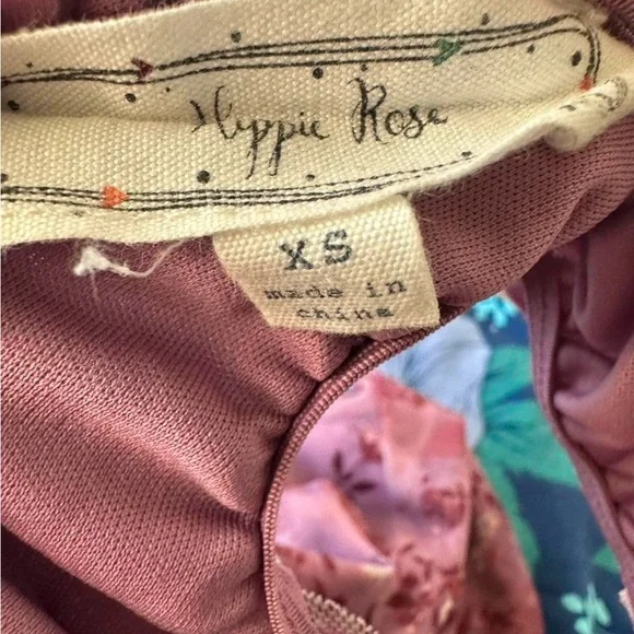 Hippie Rose Pink Floral Ruffle-Trim Slip Dress - Picture 4 of 4